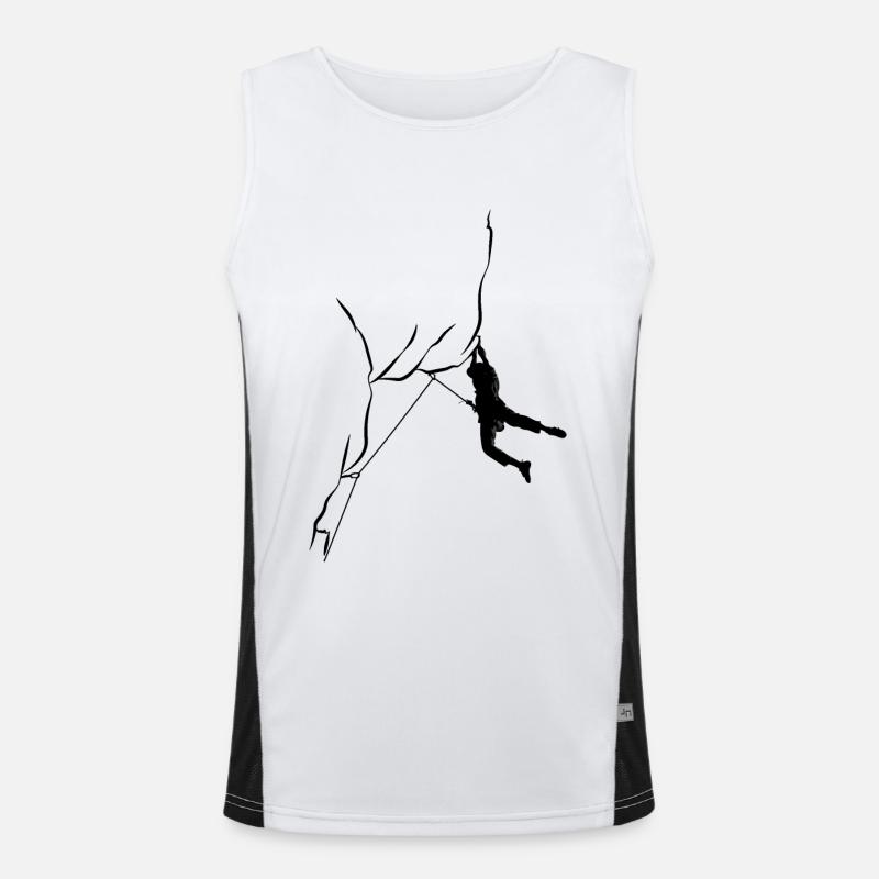 Vintage Bouldern Boulderer Klettern Kletterer Funktionelles Kontrast-Tank Top für Männer 