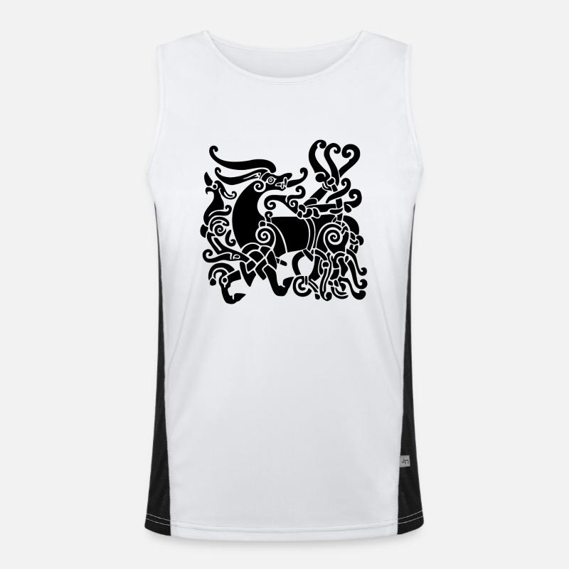 Hirsch Funktionelles Kontrast-Tank Top für Männer 