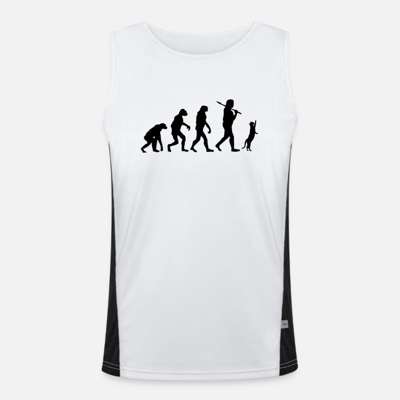Katze Funktionelles Kontrast-Tank Top für Männer 