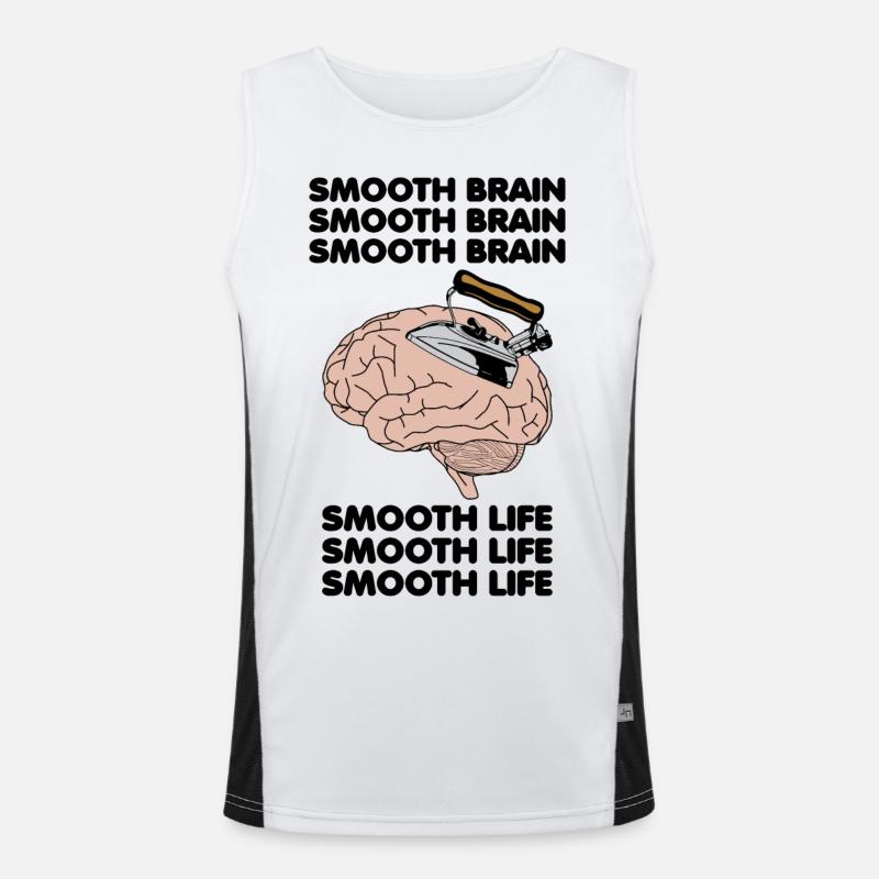 Smooth Brain Smooth Life Drôle Bizarrement Spécifique Meme Débardeur respirant contrasté Homme 