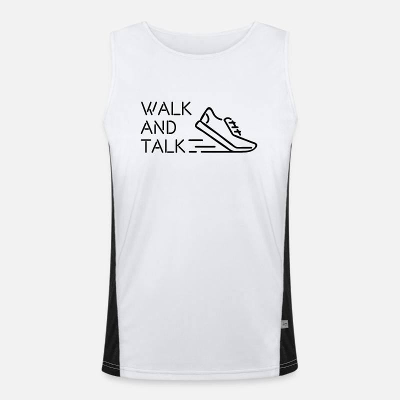 Walk and talk Men's Functional Contrast Tank Top 
