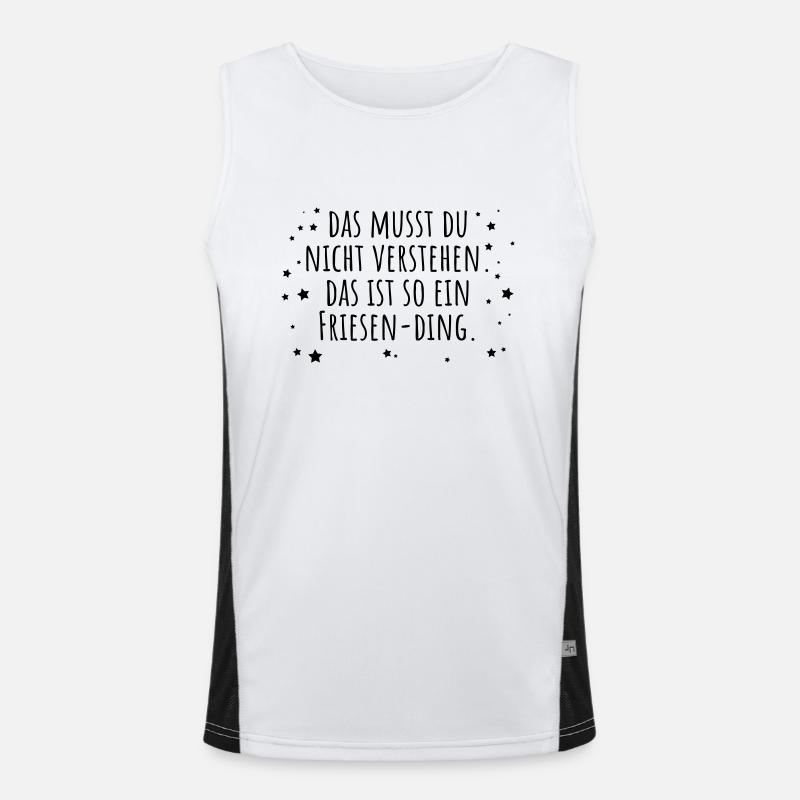 Friesen-Ding Funktionelles Kontrast-Tank Top für Männer 
