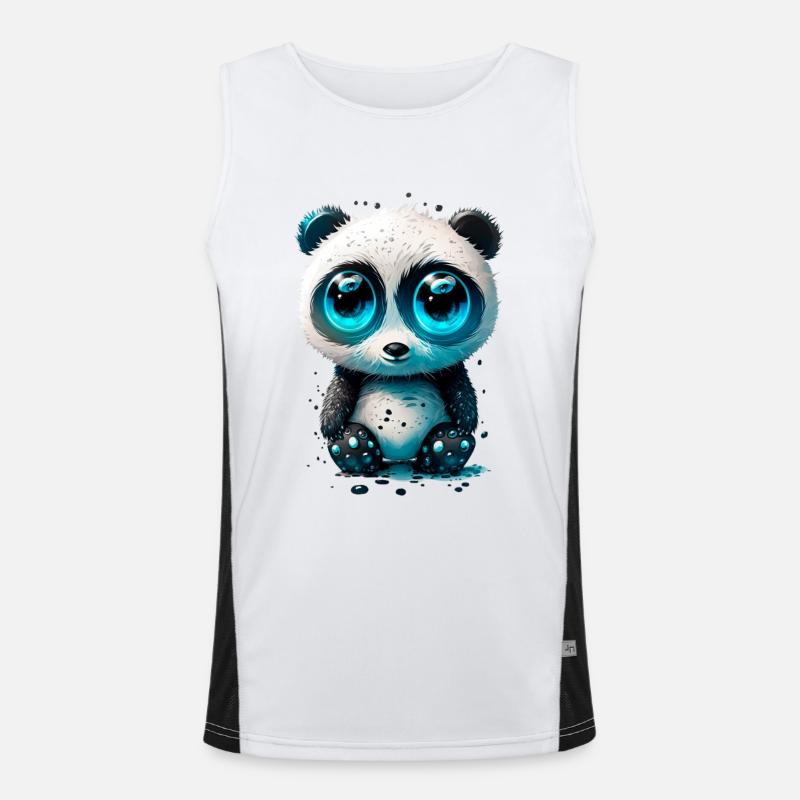 sweet panda bear Funktionelles Kontrast-Tank Top für Männer 
