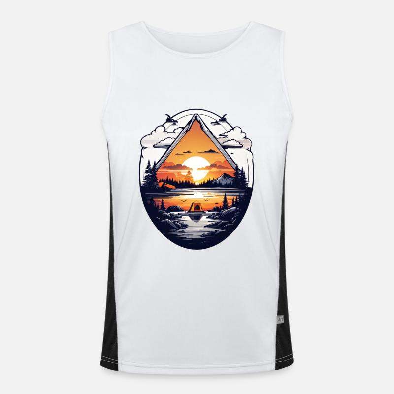 Temps de camping Débardeur respirant contrasté Homme 