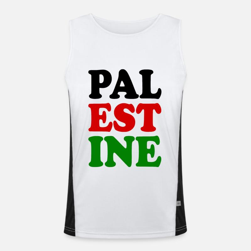 Palestine Men's Functional Contrast Tank Top 