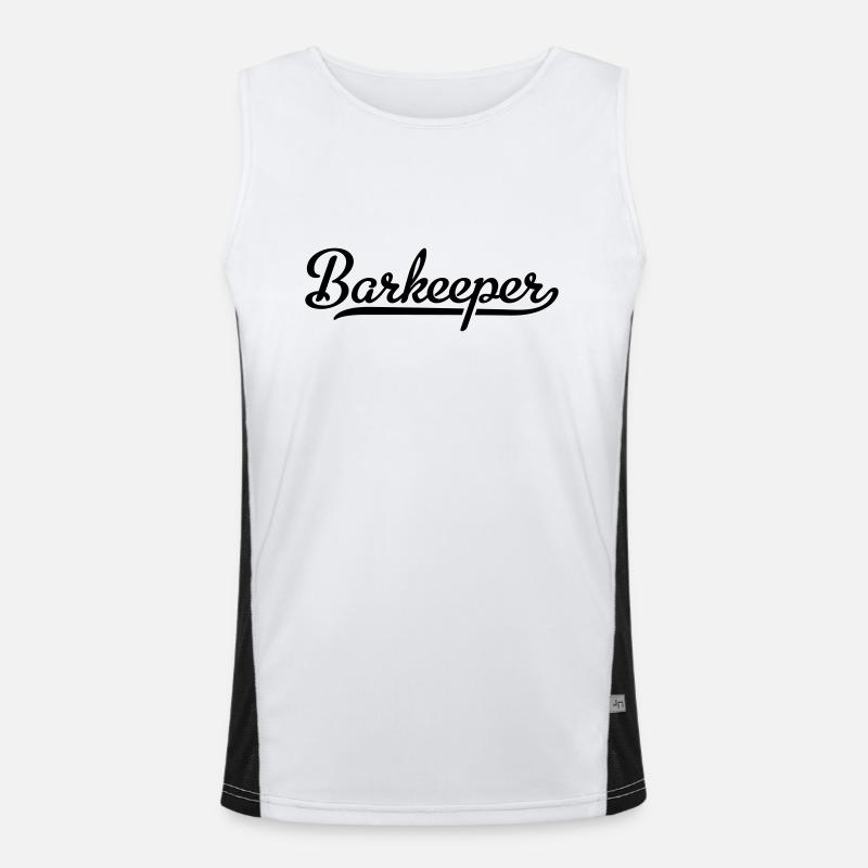 bartender - Men's Functional Contrast Tank Top  - white/black