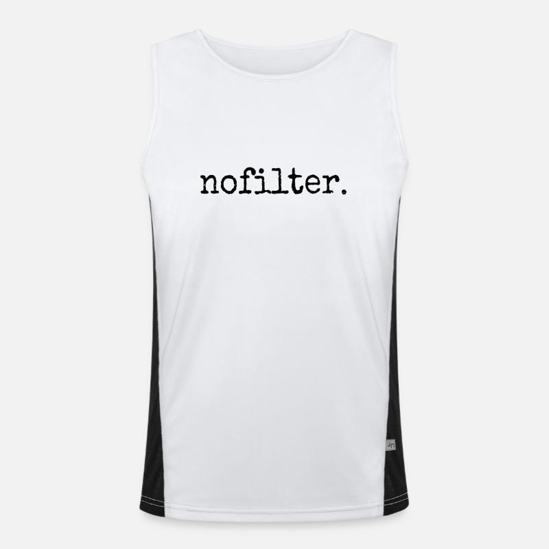 nofilter. Natürlich authentische Ästhetik Funktionelles Kontrast-Tank Top für Männer 