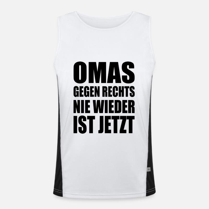 Omas gegen rechts Funktionelles Kontrast-Tank Top für Männer 