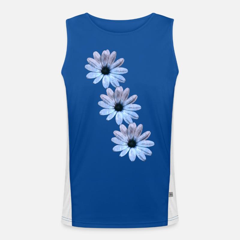 Daisies 3-fold Men's Functional Contrast Tank Top 
