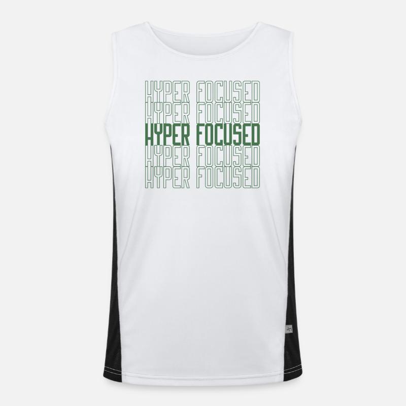 Hyperfocused in green Funktionelles Kontrast-Tank Top für Männer 
