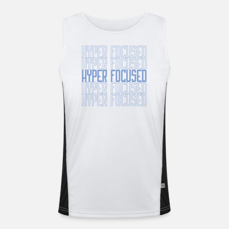 Hyperfocused in blue Men's Functional Contrast Tank Top 