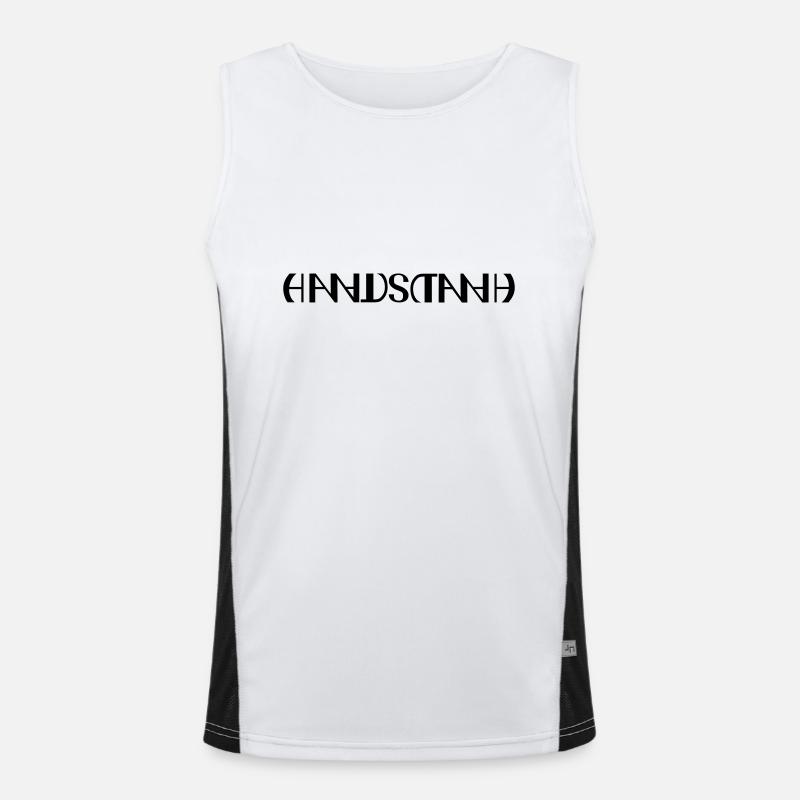 Handstand Ambigram Men's Functional Contrast Tank Top 