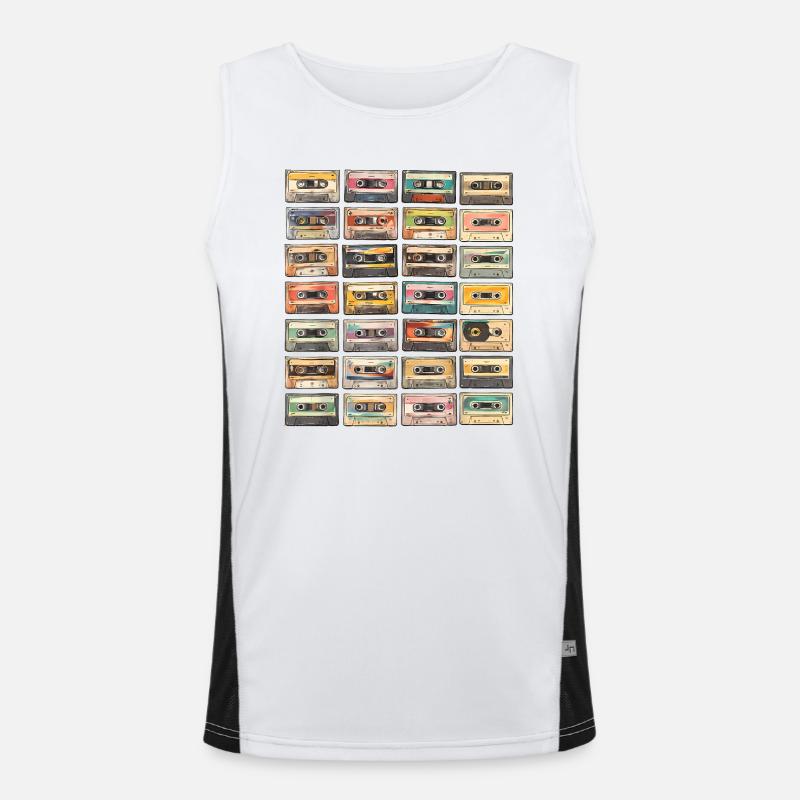 Retro Cassettes Men's Functional Contrast Tank Top 