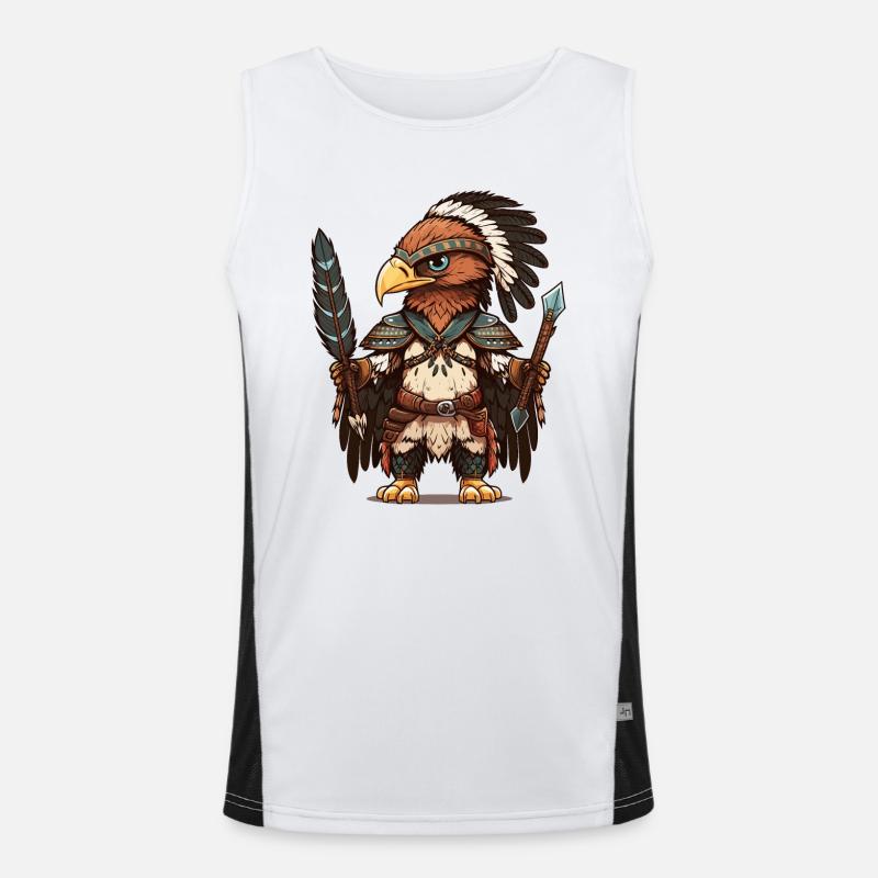Eagle Warriors Pride - Men's Functional Contrast Tank Top  - white/black