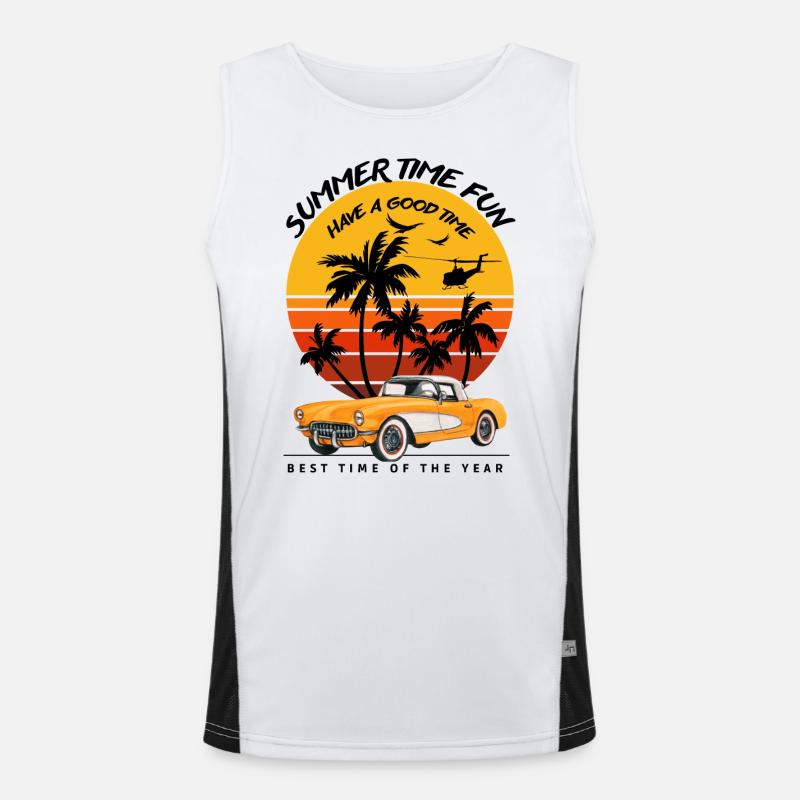 Summer Time Fun-Summer Feeling Men's Functional Contrast Tank Top 