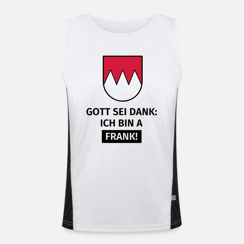 Gott sei Dank ich bin a Frank Funktionelles Kontrast-Tank Top für Männer 