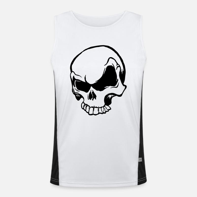Skull Totenkopf Funktionelles Kontrast-Tank Top für Männer 