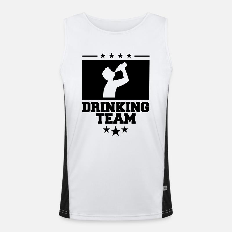 wappen cool logo text alkohol bier sau Funktionelles Kontrast-Tank Top für Männer 