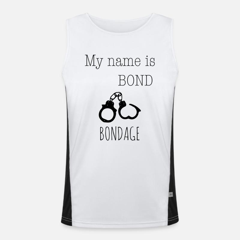My name is Bond - Bondage 1c Funktionelles Kontrast-Tank Top für Männer 