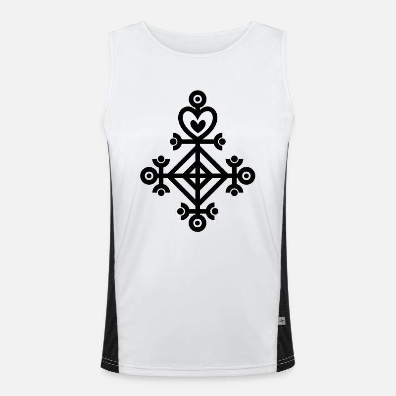 Love Charm Ástarstafur, Icelandic Rune Magic Funktionelles Kontrast-Tank Top für Männer 