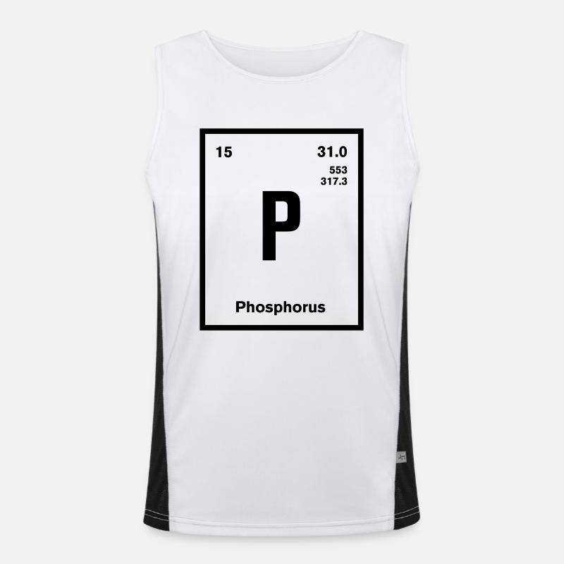 Phosphorus Element im Periodensystem Funktionelles Kontrast-Tank Top für Männer 