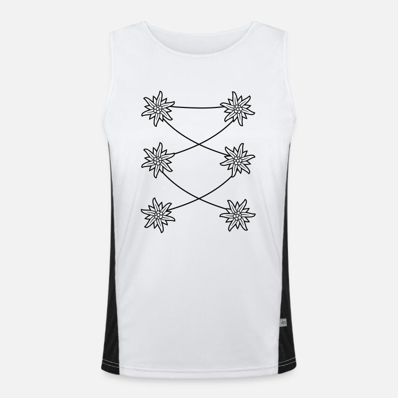 Edelweiss Dirndl Schuerze Funktionelles Kontrast-Tank Top für Männer 