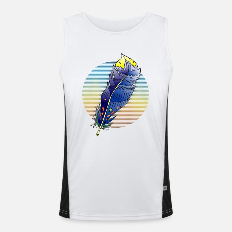 Feder Funktionelles Kontrast-Tank Top für Männer 