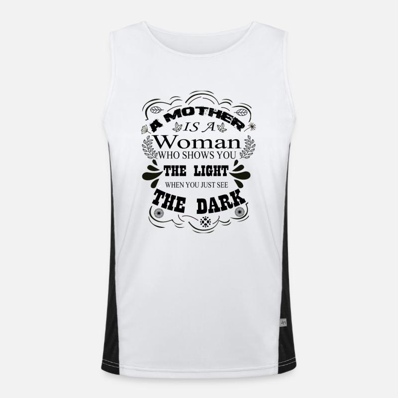 Mutter ist ein Licht, wenn man nur die Dunkelheit sieht Funktionelles Kontrast-Tank Top für Männer 