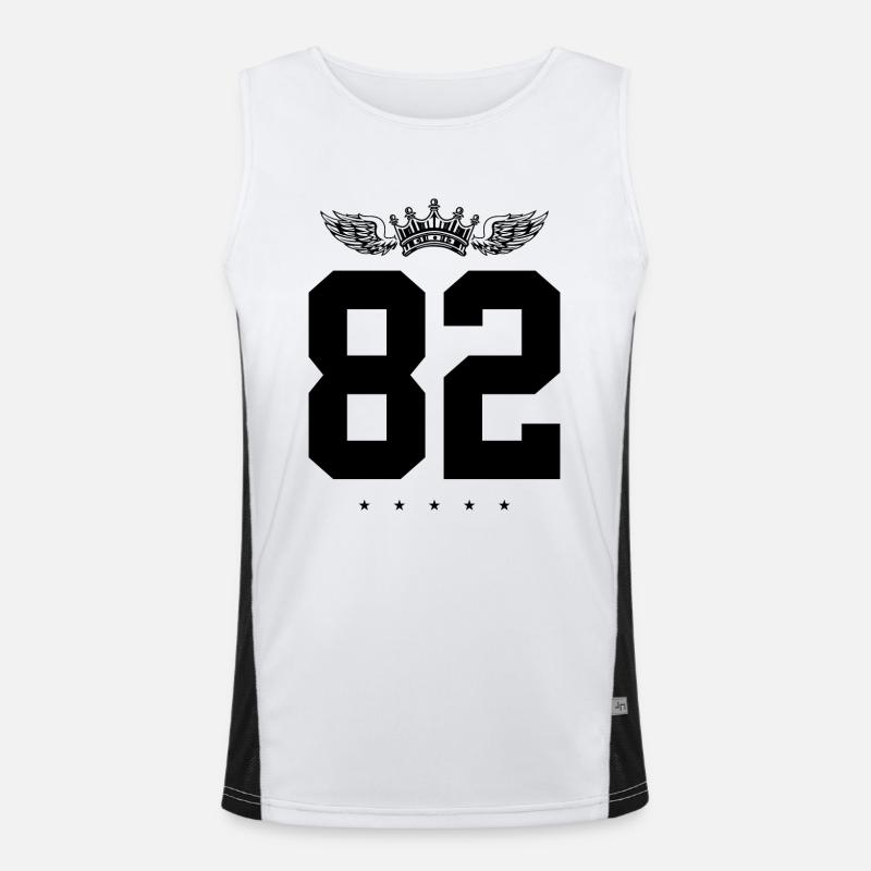82 Number crown Men's Functional Contrast Tank Top 