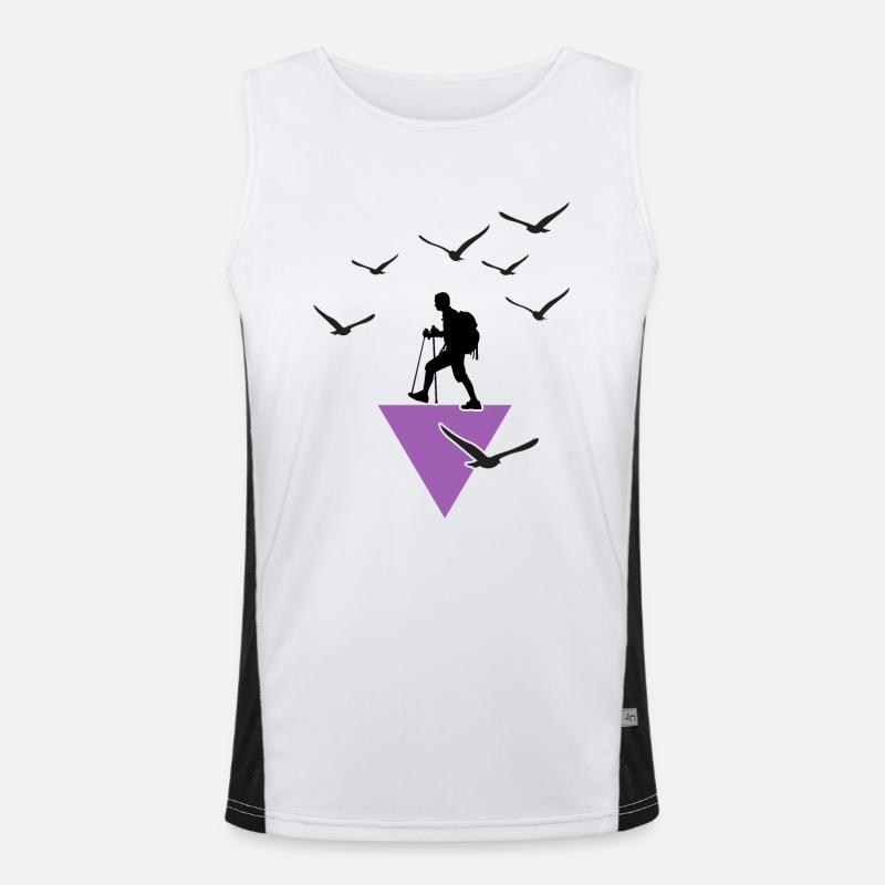 mountain hiking servus summit alpine high tour scramble Men's Functional Contrast Tank Top 