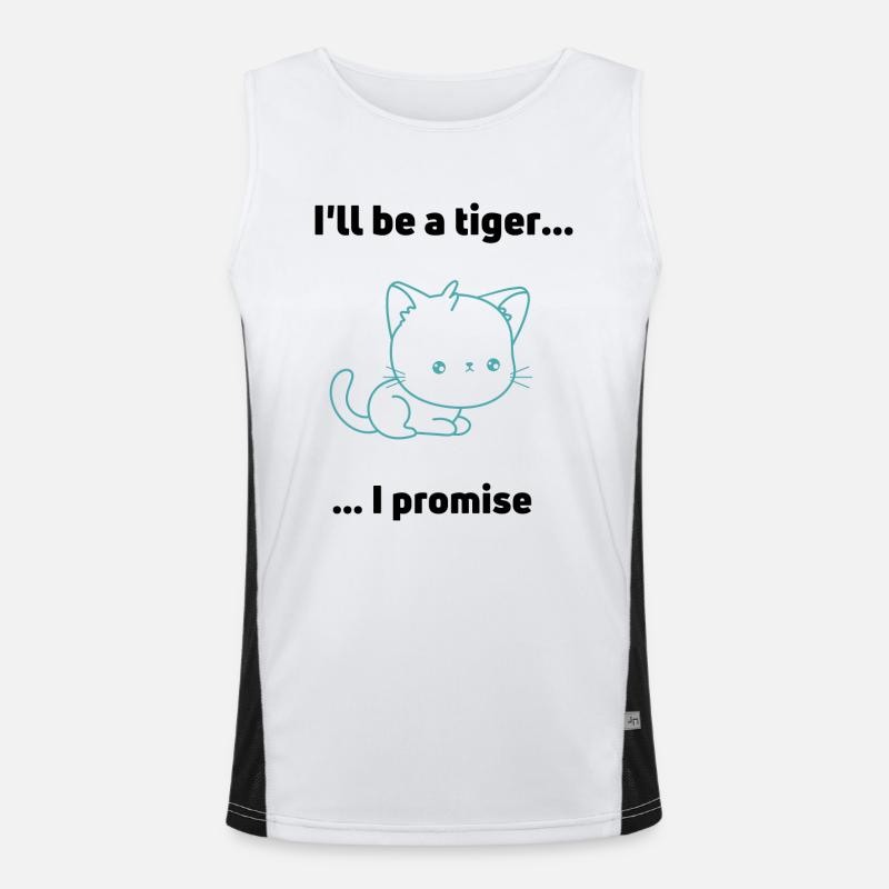 Sei ein Tiger Funktionelles Kontrast-Tank Top für Männer 