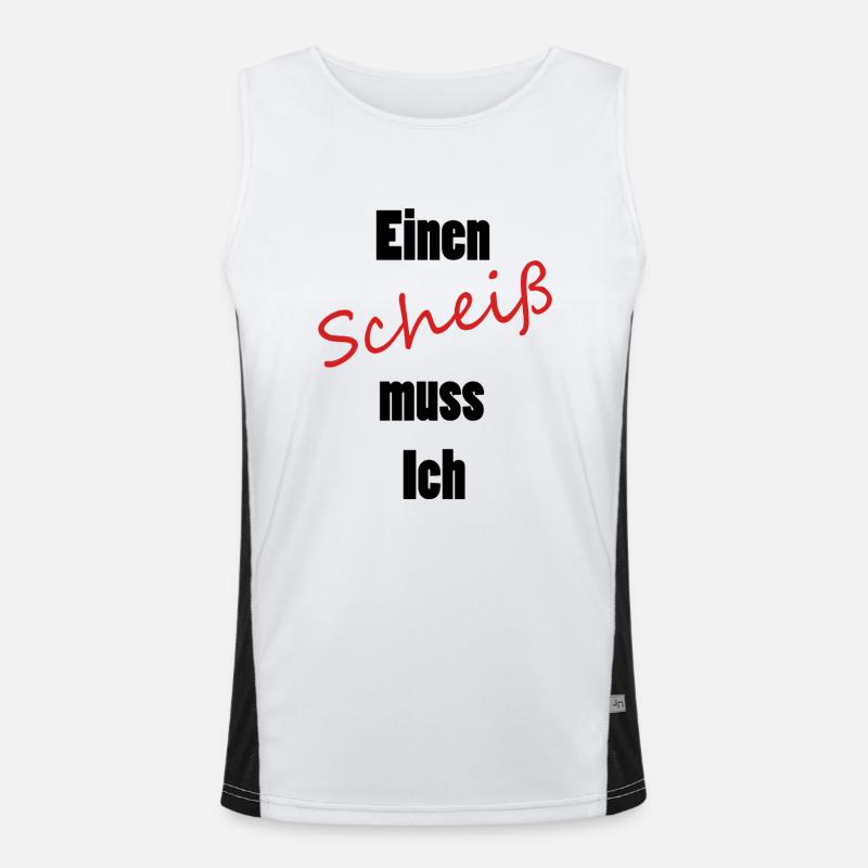 Einen Scheiß muss Ich Funktionelles Kontrast-Tank Top für Männer 