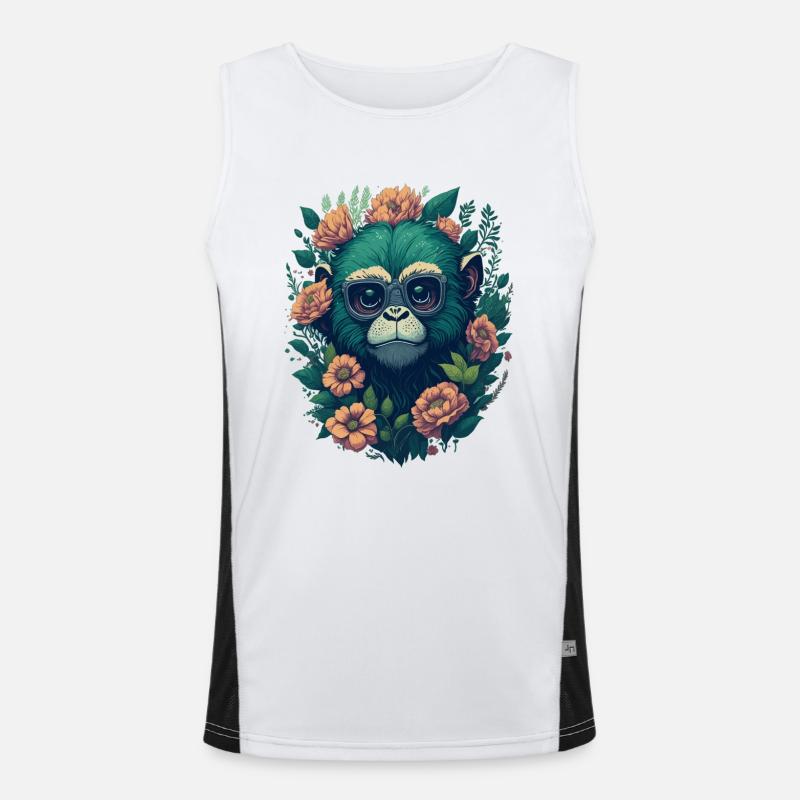 Monkey flower Funktionelles Kontrast-Tank Top für Männer 