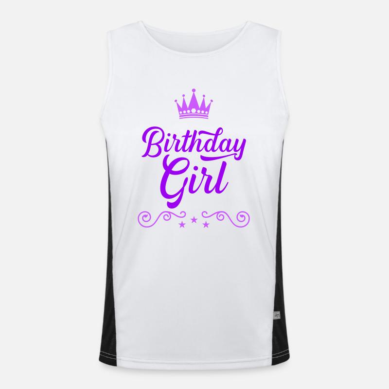 birthday girl Men's Functional Contrast Tank Top 