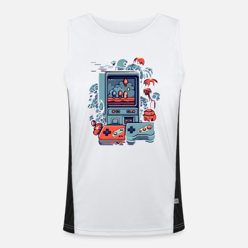 Vintage video game Men's Functional Contrast Tank Top 