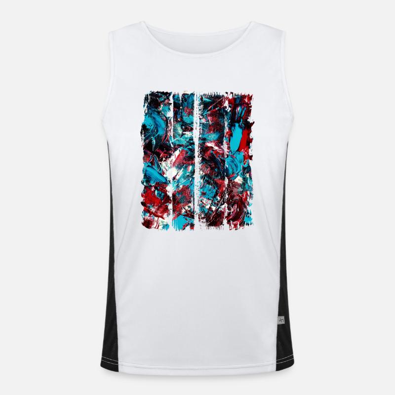 art digitalart graphicdesign vector art graphics Men's Functional Contrast Tank Top 