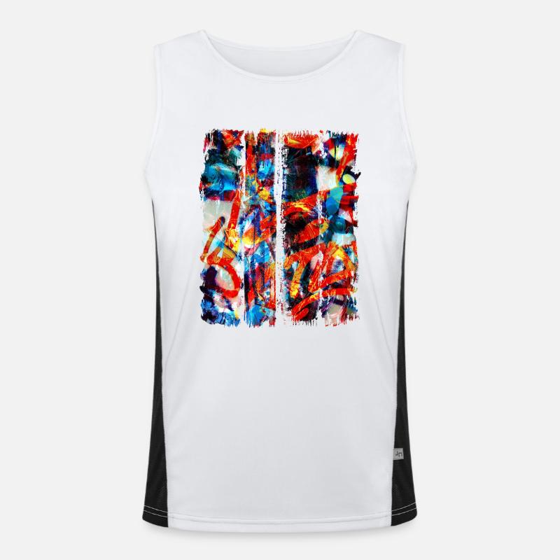 art digitalart graphicdesign vector art graphics Men's Functional Contrast Tank Top 