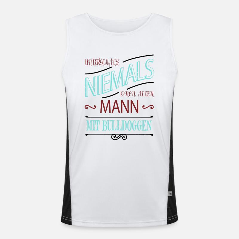 eigenschaften eigenschaft hund spaß bester opa Funktionelles Kontrast-Tank Top für Männer 