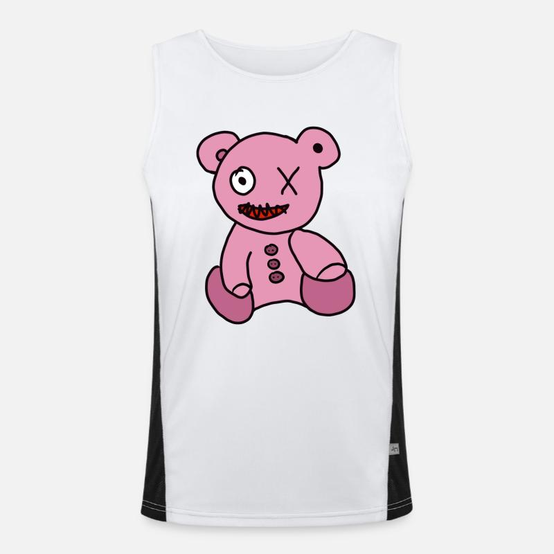Bad Boy Teddy Funktionelles Kontrast-Tank Top für Männer 