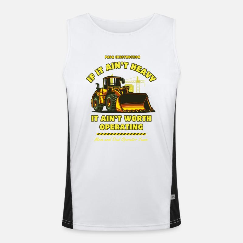 Power Work "Wheel Loader" Men's Functional Contrast Tank Top 