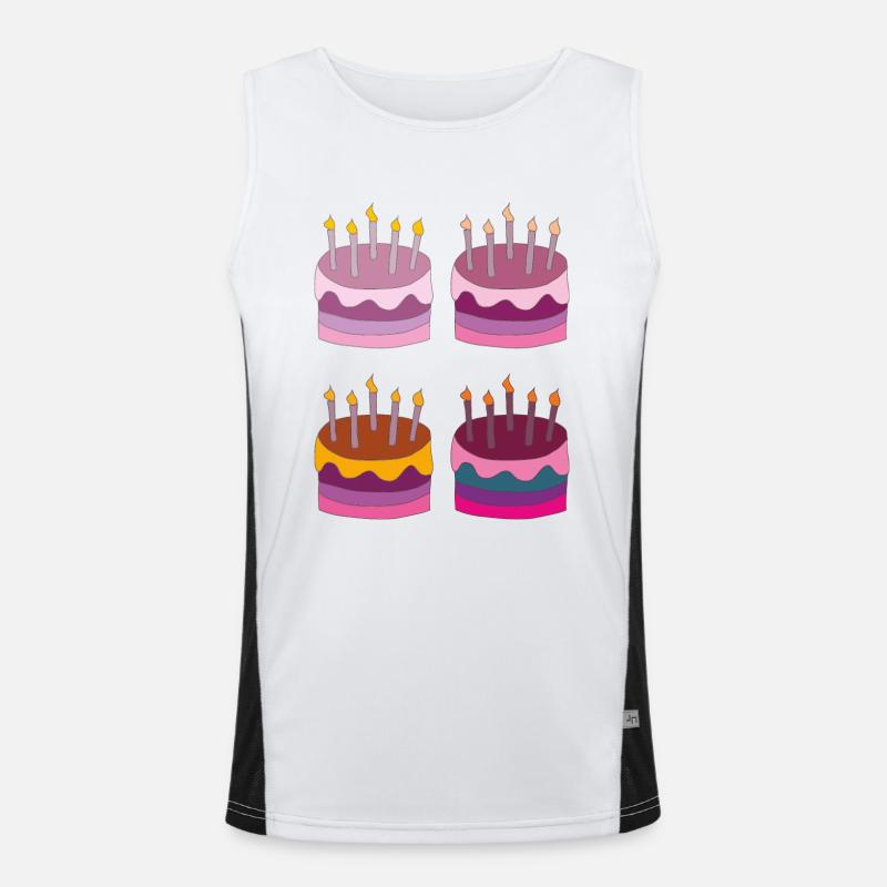 torte 4fach Funktionelles Kontrast-Tank Top für Männer 