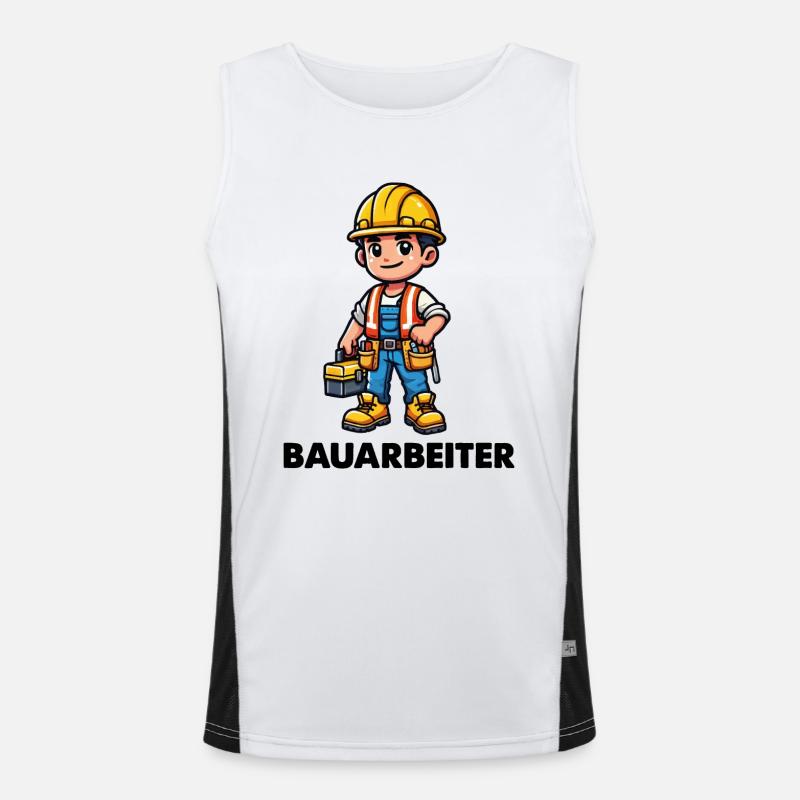 Construction worker Men's Functional Contrast Tank Top 