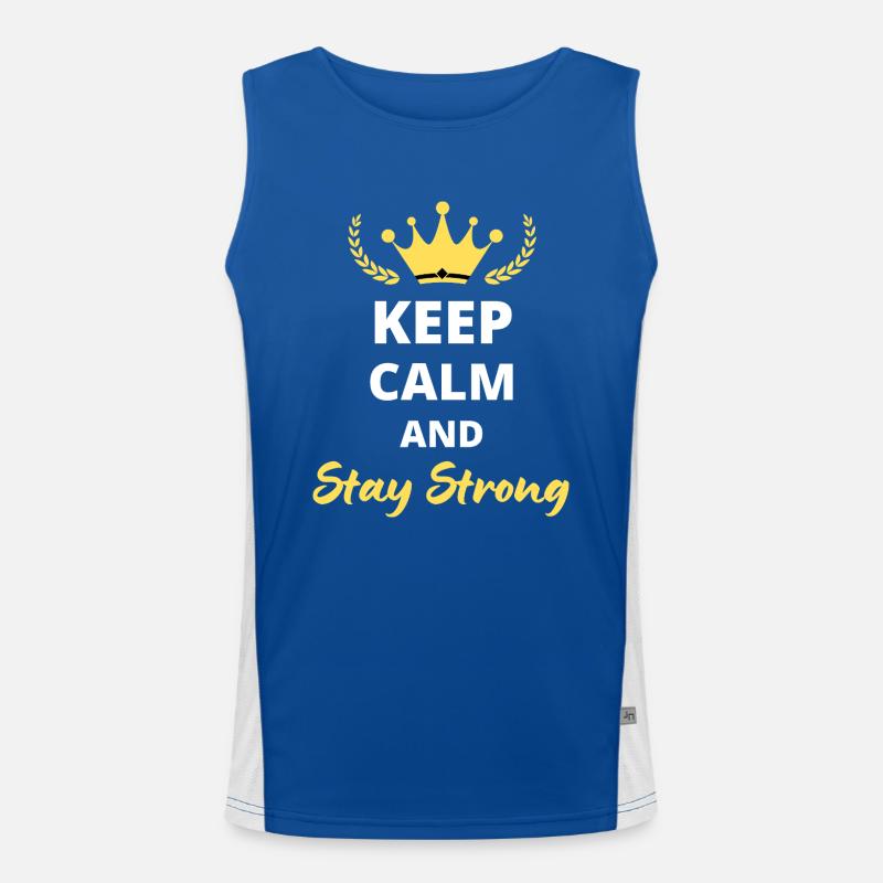 Keep Calm and Stay Strong Débardeur respirant contrasté Homme 