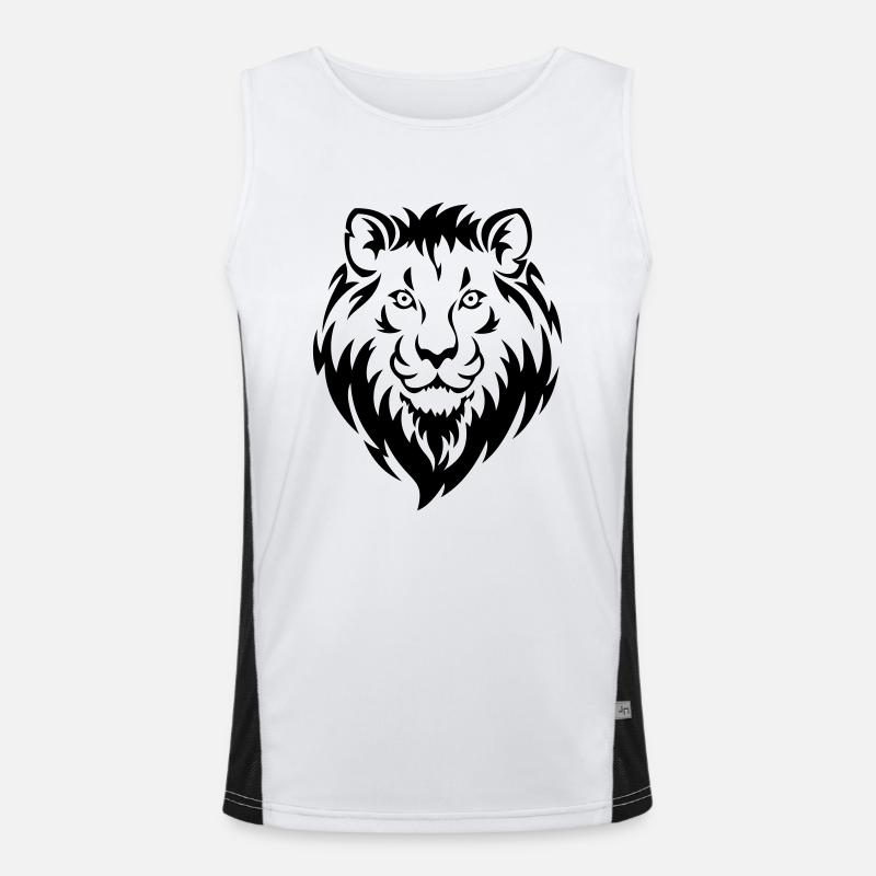 Löwe Funktionelles Kontrast-Tank Top für Männer 