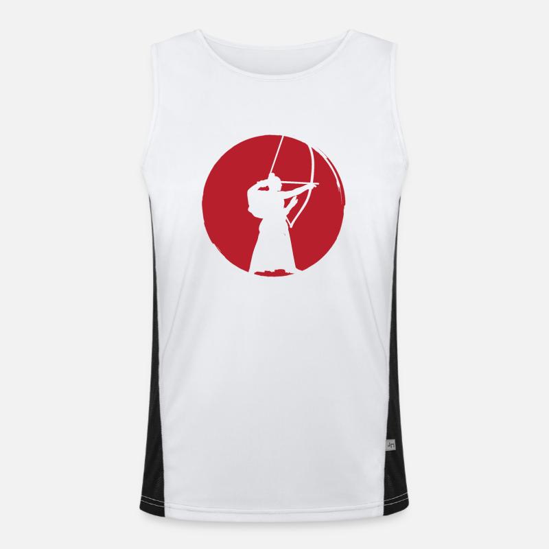 Kyudo Geschenk Funktionelles Kontrast-Tank Top für Männer 