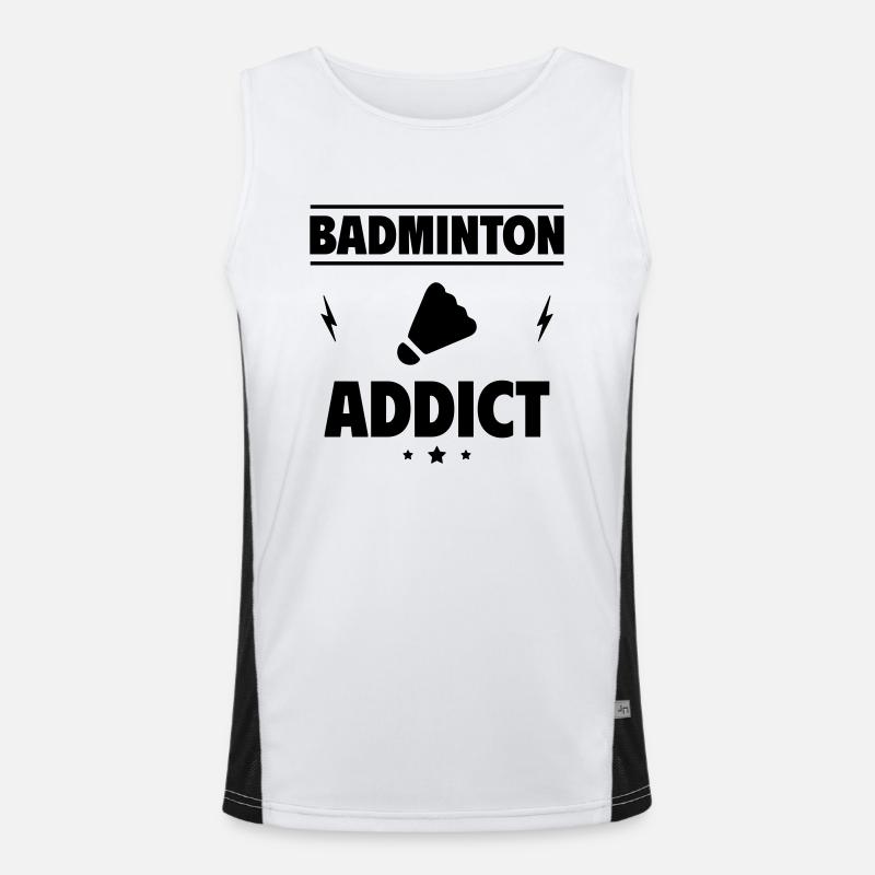 Badminton-Süchtig Funktionelles Kontrast-Tank Top für Männer 