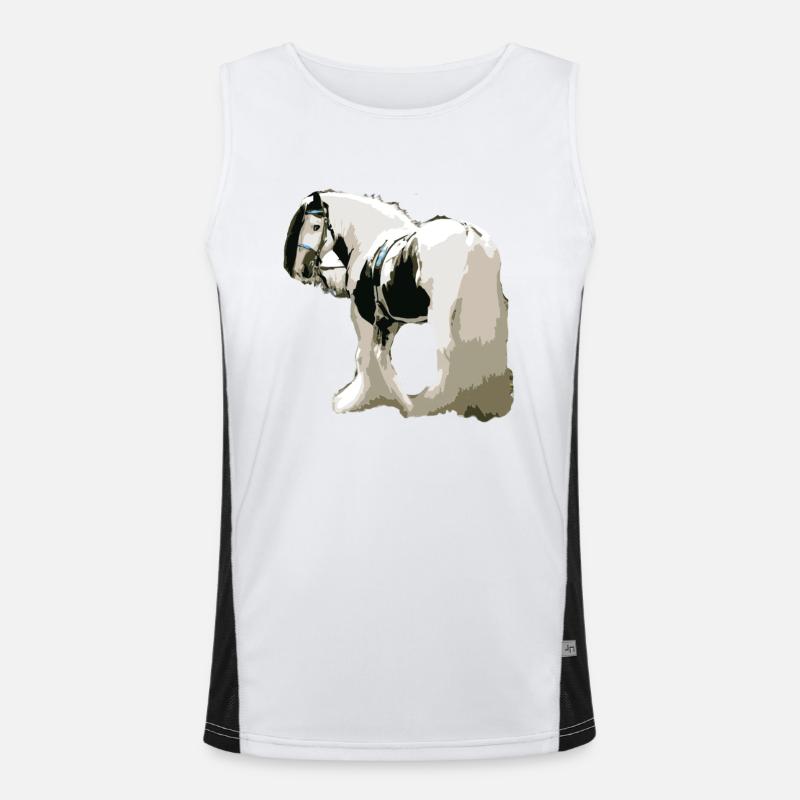 Pferd, Tinker , Pferd Tinker, Geschenkidee Funktionelles Kontrast-Tank Top für Männer 