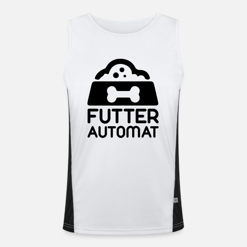 Futterautomat - Hund Funktionelles Kontrast-Tank Top für Männer 