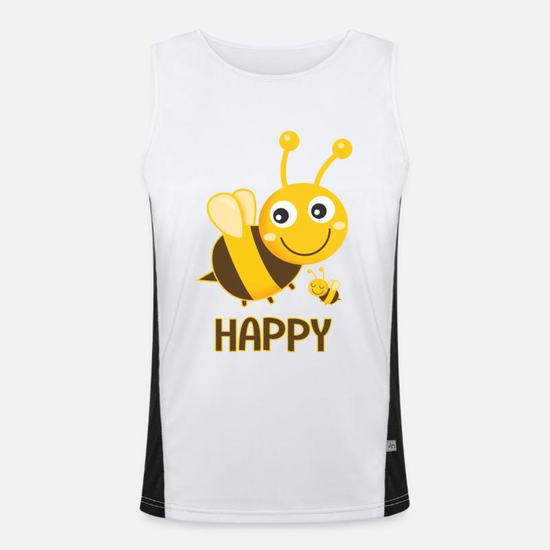 Abeille abeilles heureuses Débardeur respirant contrasté Homme 