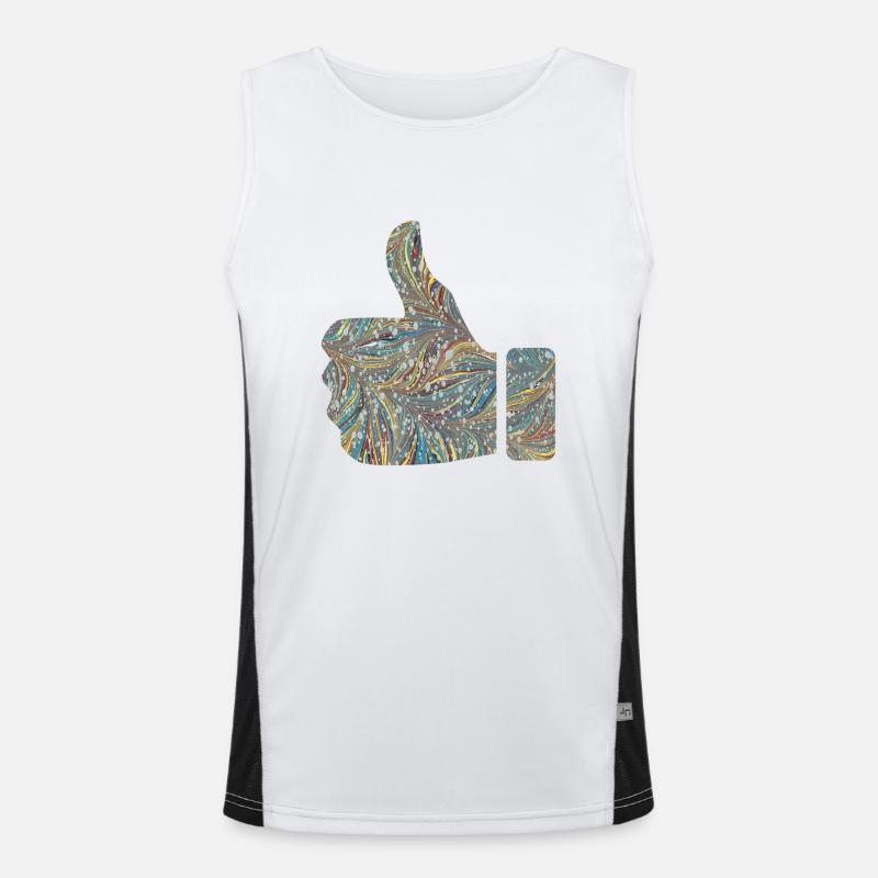 signe de la main comme e 201 Débardeur respirant contrasté Homme 